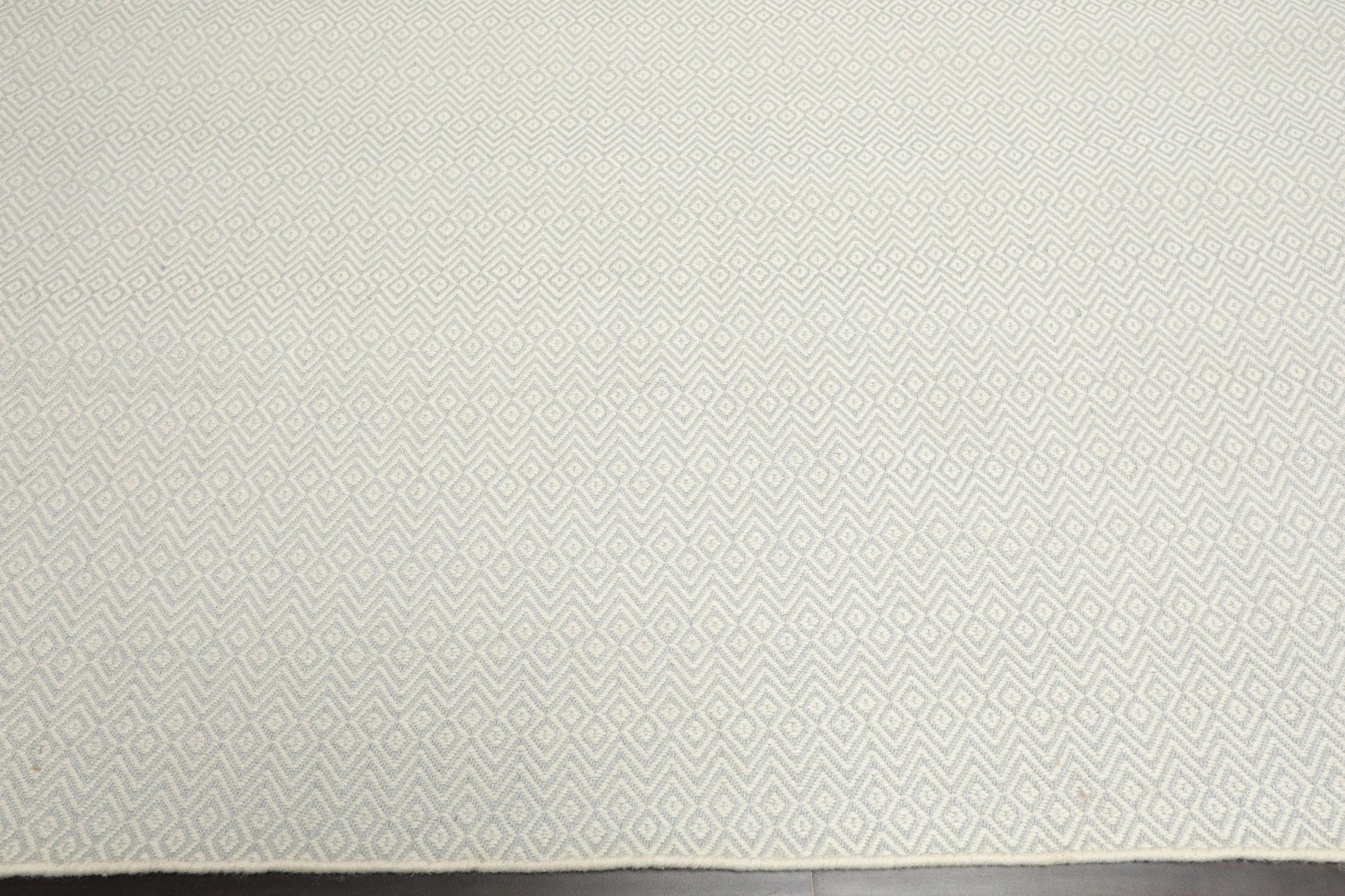 Multi Size Ivory, Gray Hand Woven 100% Wool Flatweave Modern & Contemporary Oriental Area Rug-4