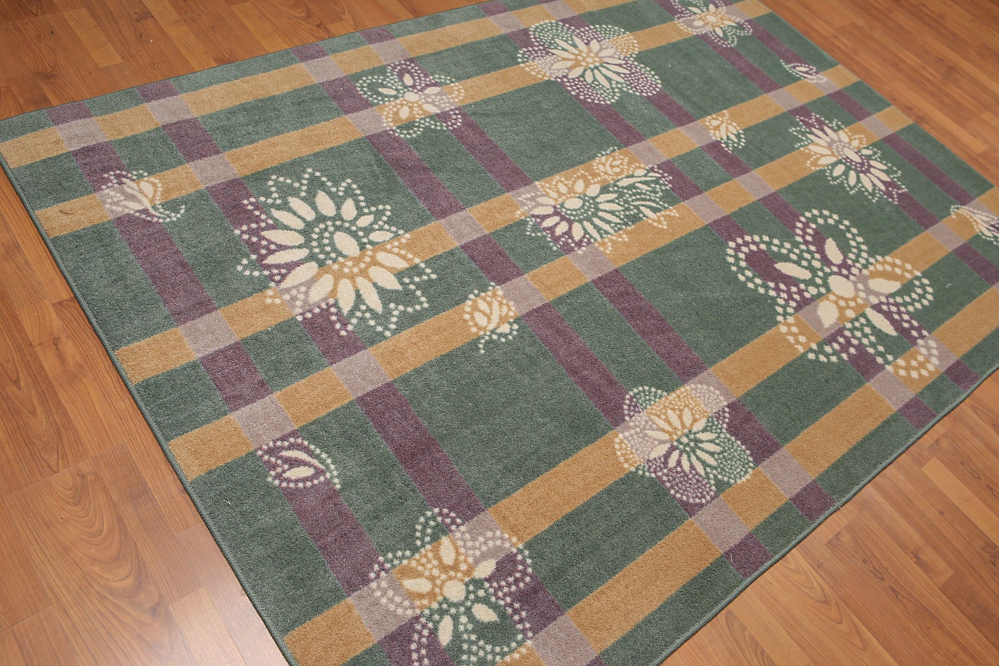 5'6" x 7'6" Modern 100% Nylon Full Pile Area Rug Aqua-2