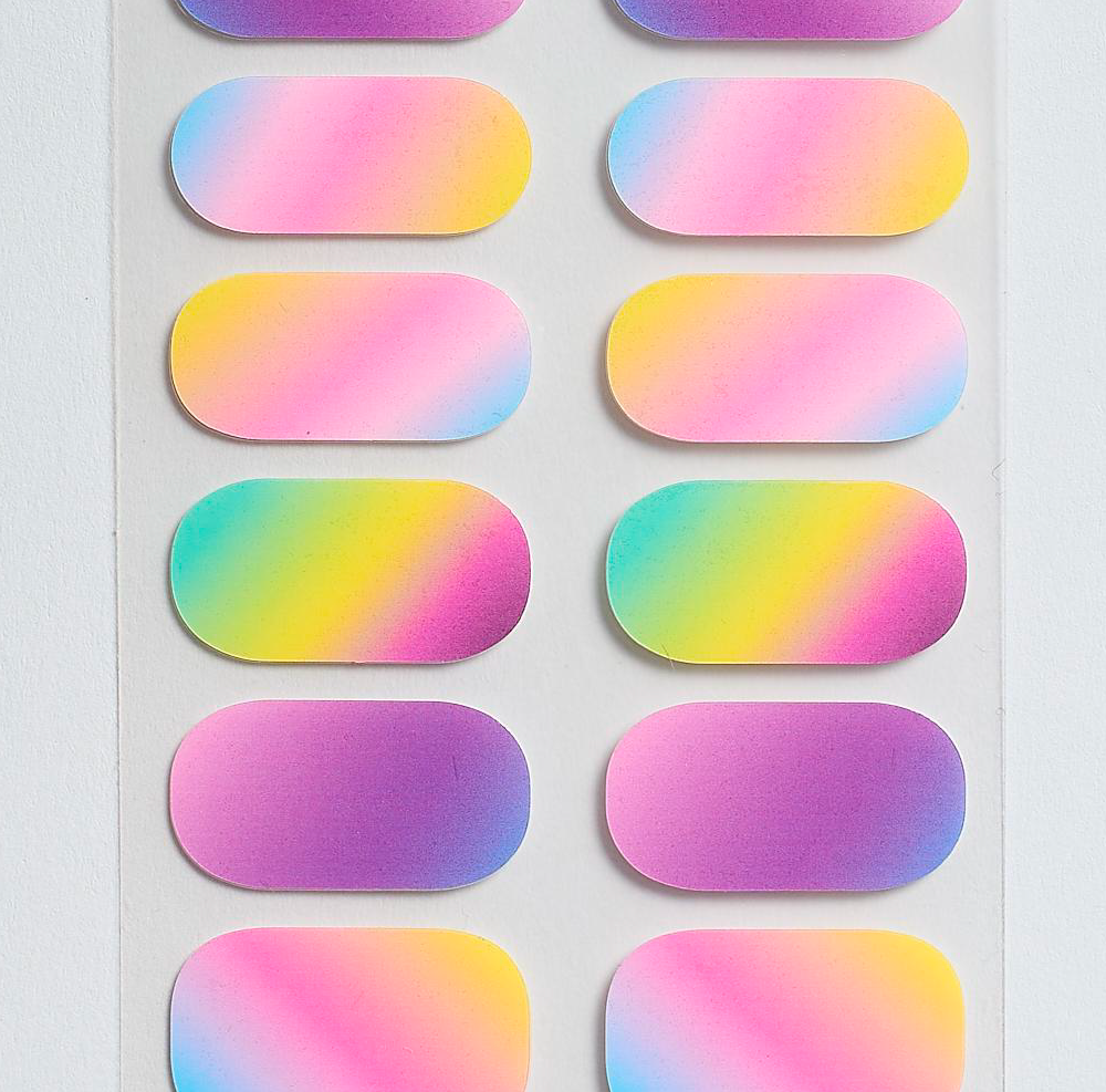 Rainbow Pastel Gel Nails-1