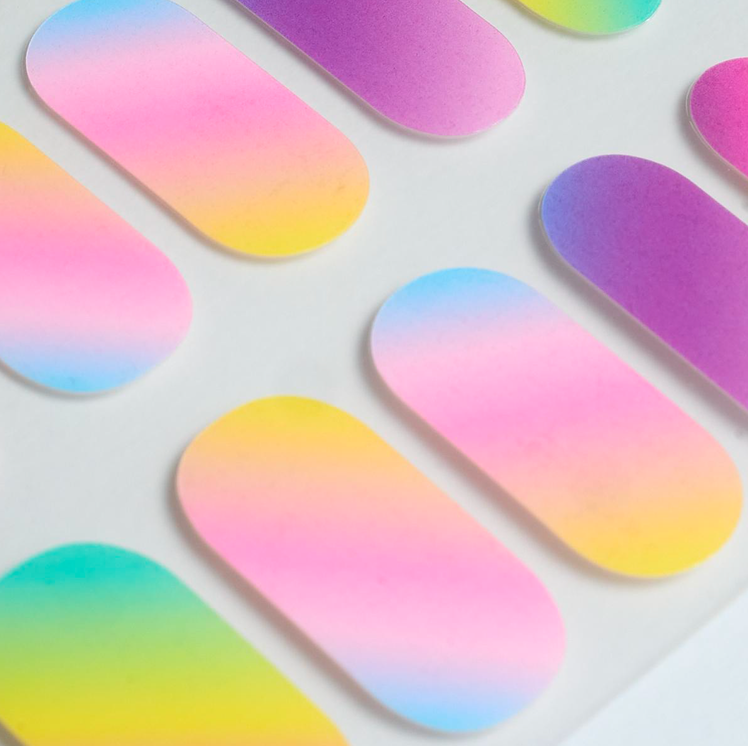 Rainbow Pastel Gel Nails-0