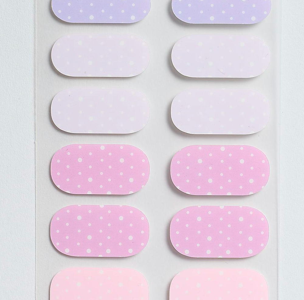 Pinks and Blues Gel Nails-1