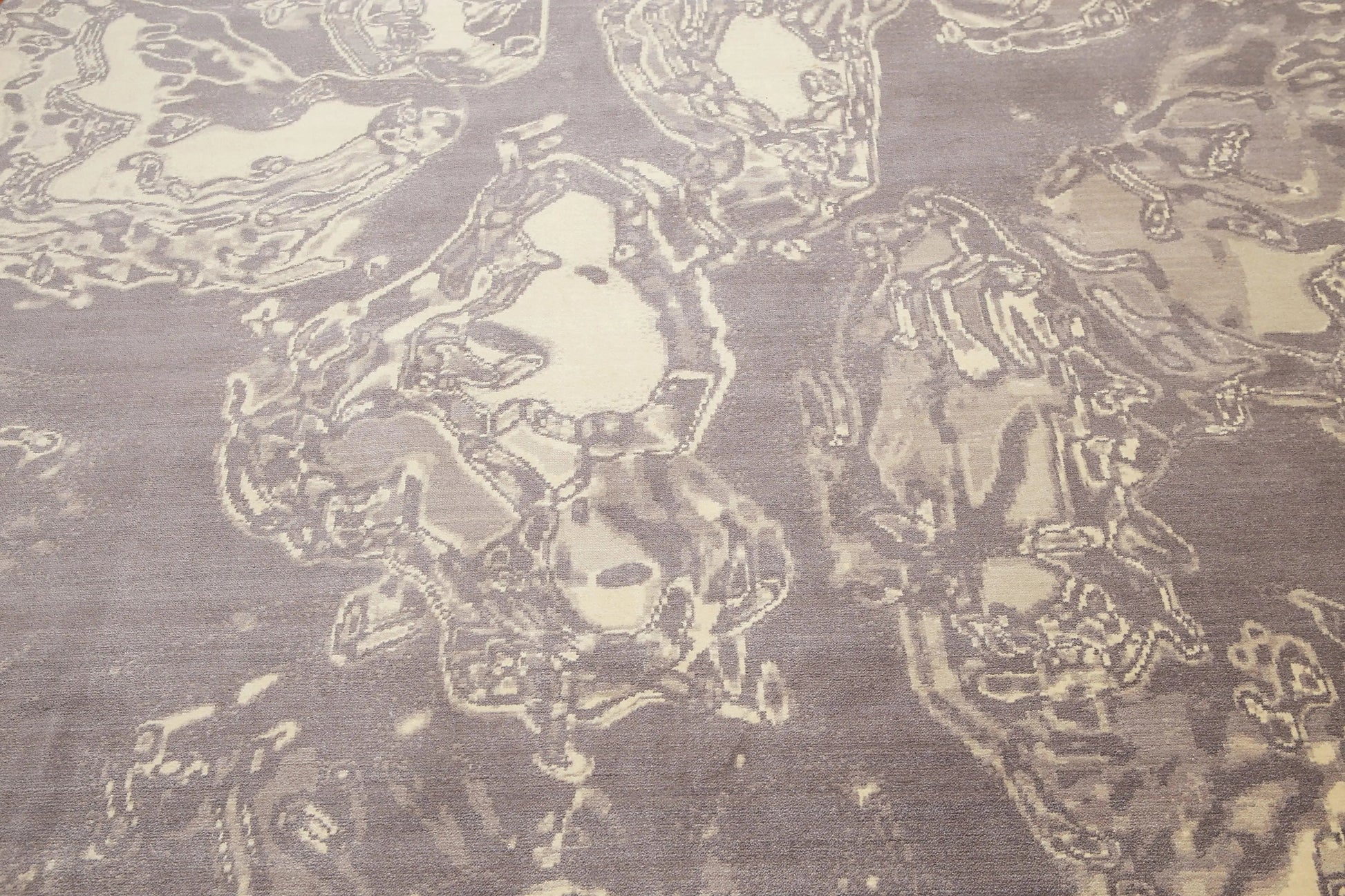 8' x 10' Modern 100% Wool Oriental Area rug 8x10 ft Gray-1
