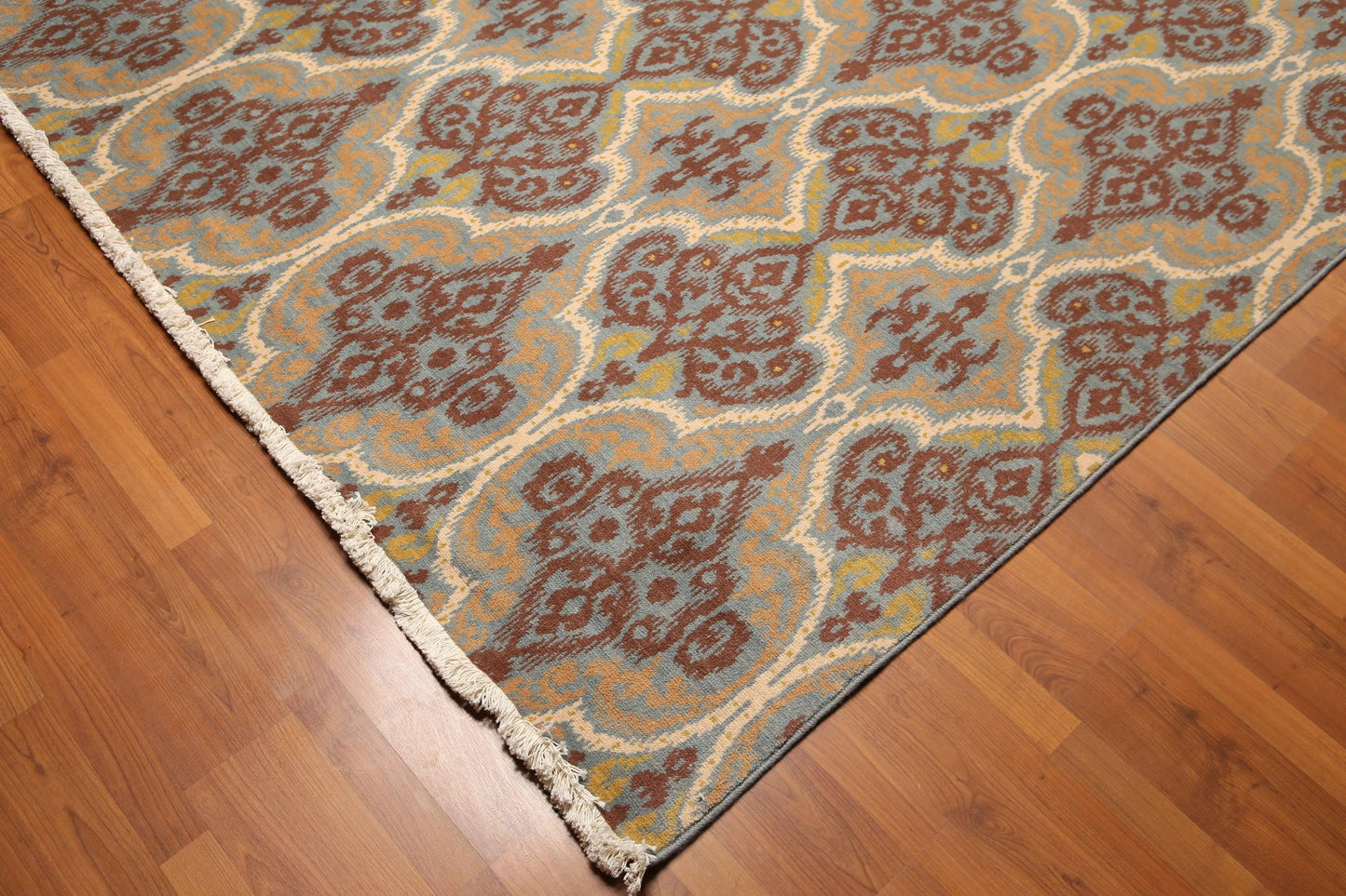 9' x 12' Hand knotted Eclectic Print Wool Full Pile Oriental Area Rug-4