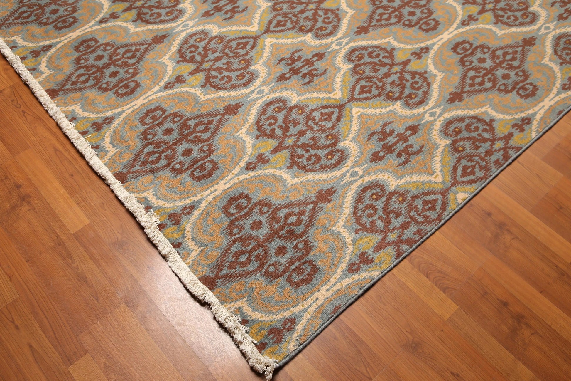9' x 12' Hand knotted Eclectic Print Wool Full Pile Oriental Area Rug-4