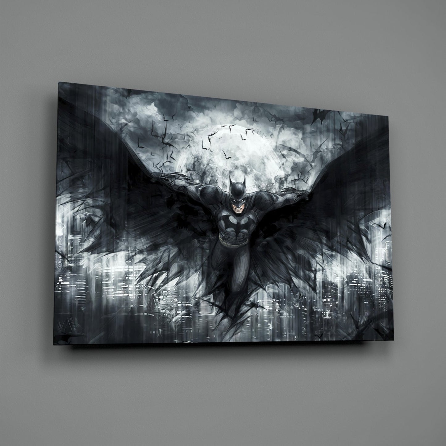 Batman Wings Glass Wall Art