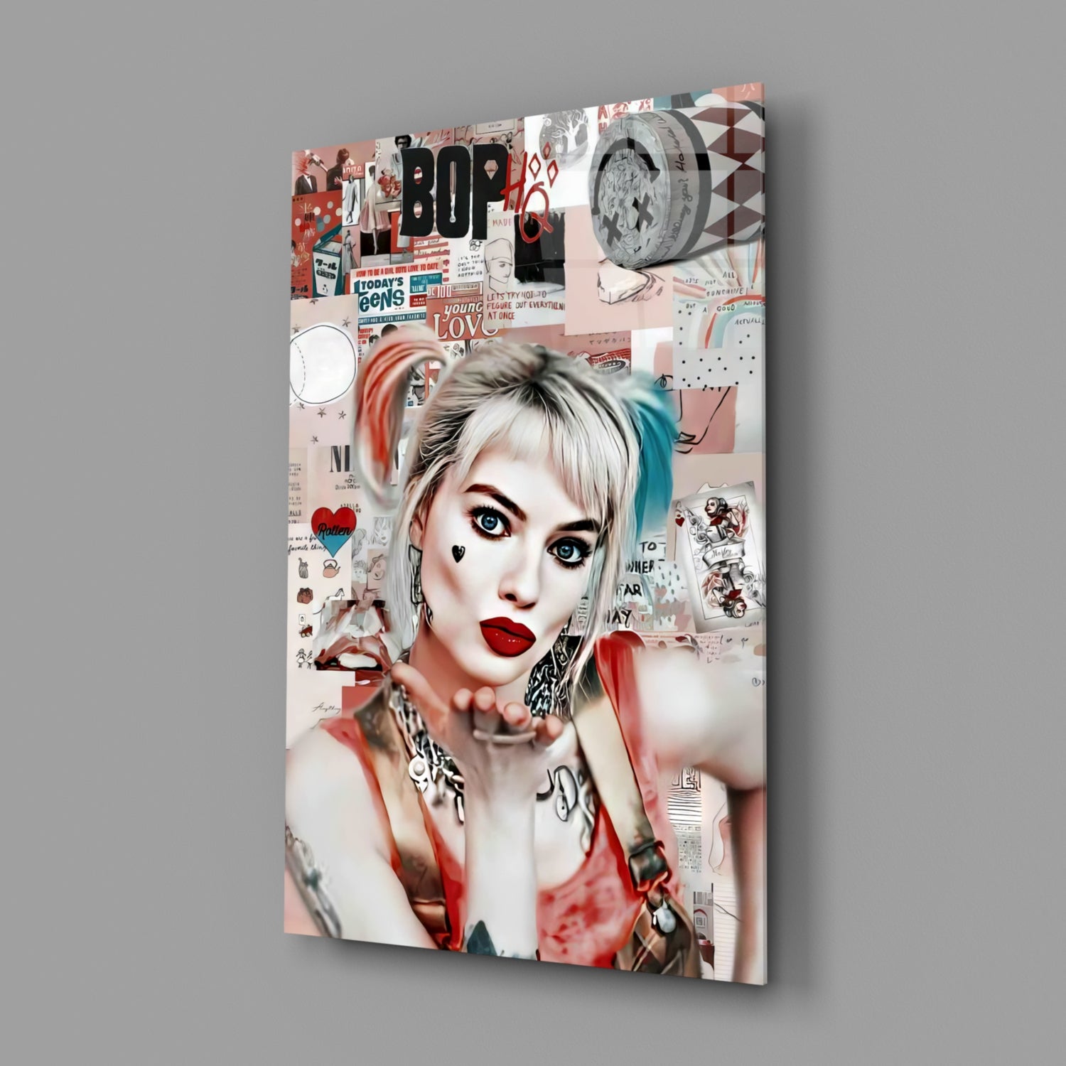 Harley Quinn Glass Wall Art-1