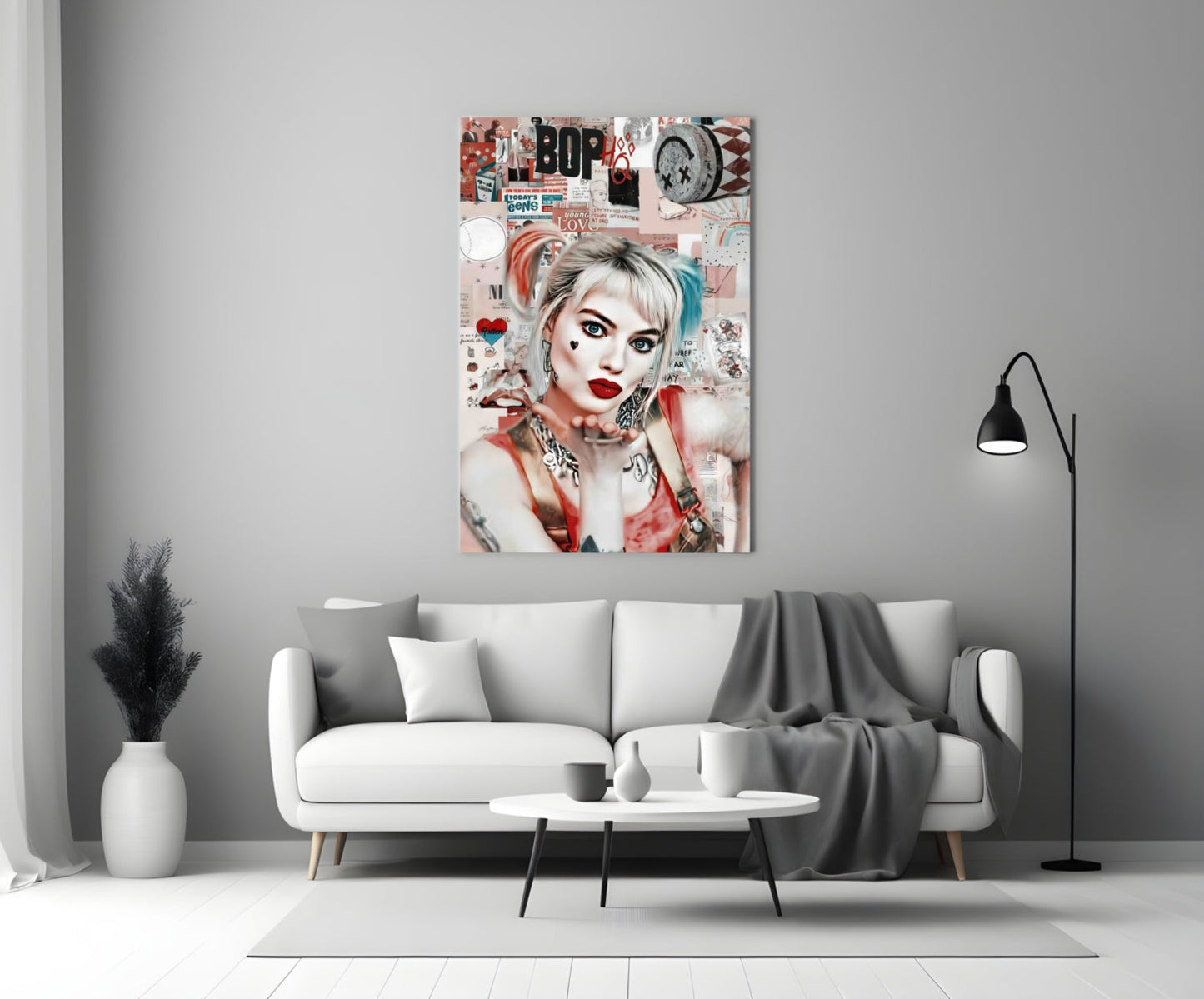 Harley Quinn Glass Wall Art-2