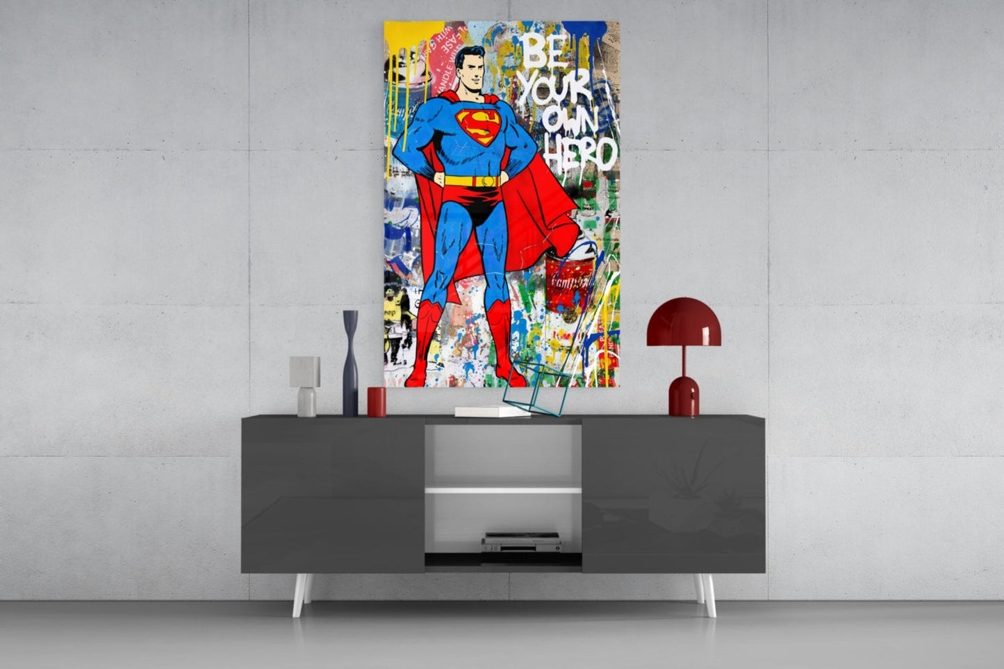 Superman Glass Wall Art