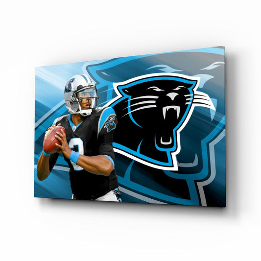 Carolina Panthers Glass Wall Art