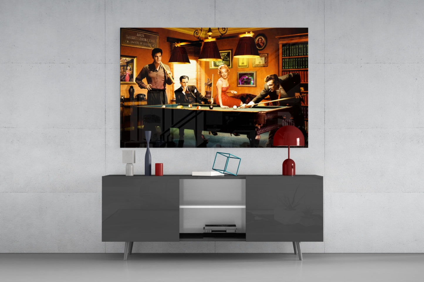 Marilyn Elvis Humphrey - Pool V2 Glass Wall Art