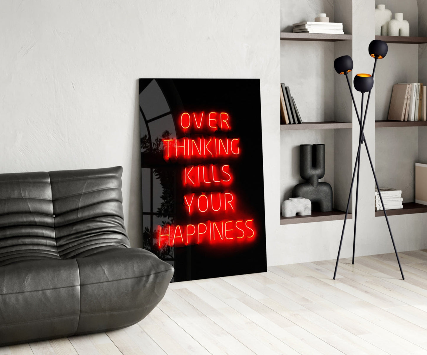 Over Thinking Glass Wall Art