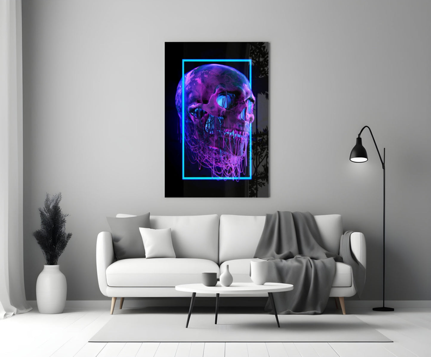 Skull Glass Wall Art
