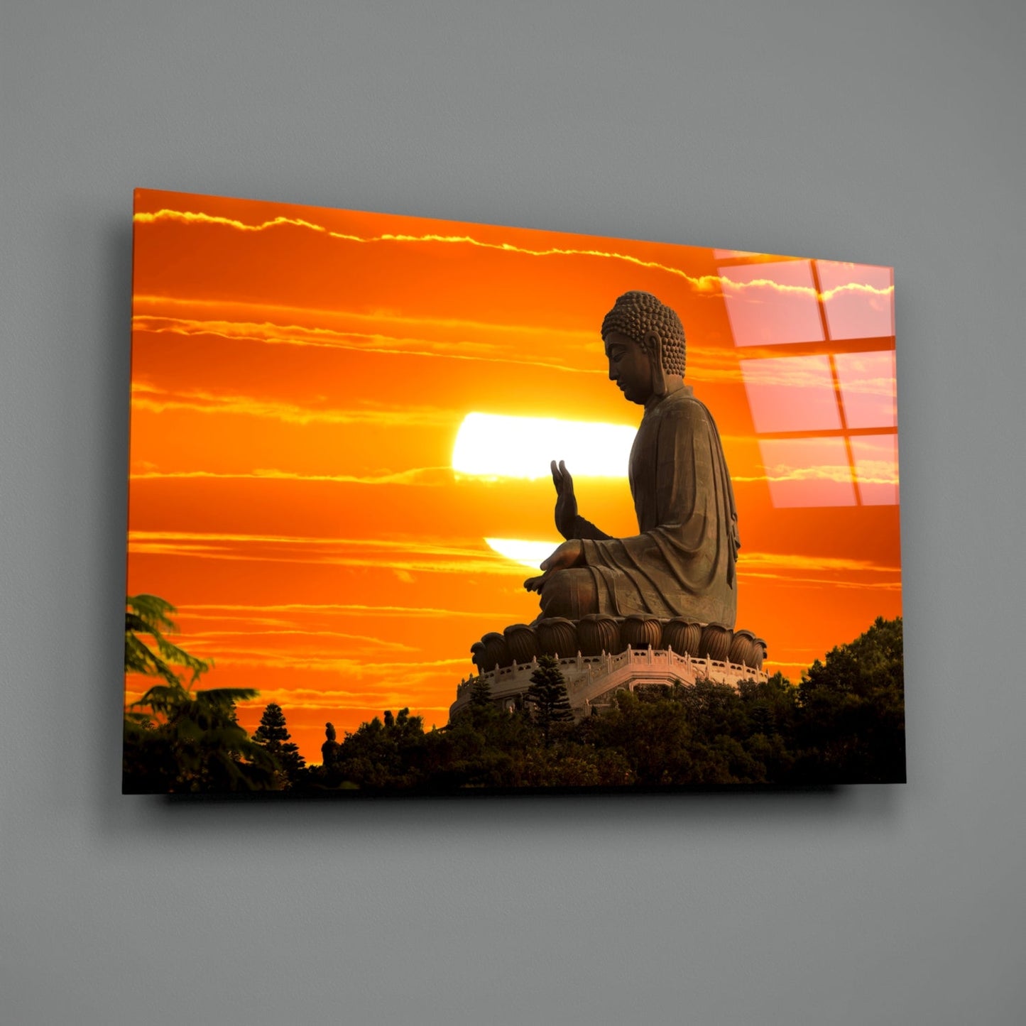 Buddha of Ibiraçu Glass Wall Art
