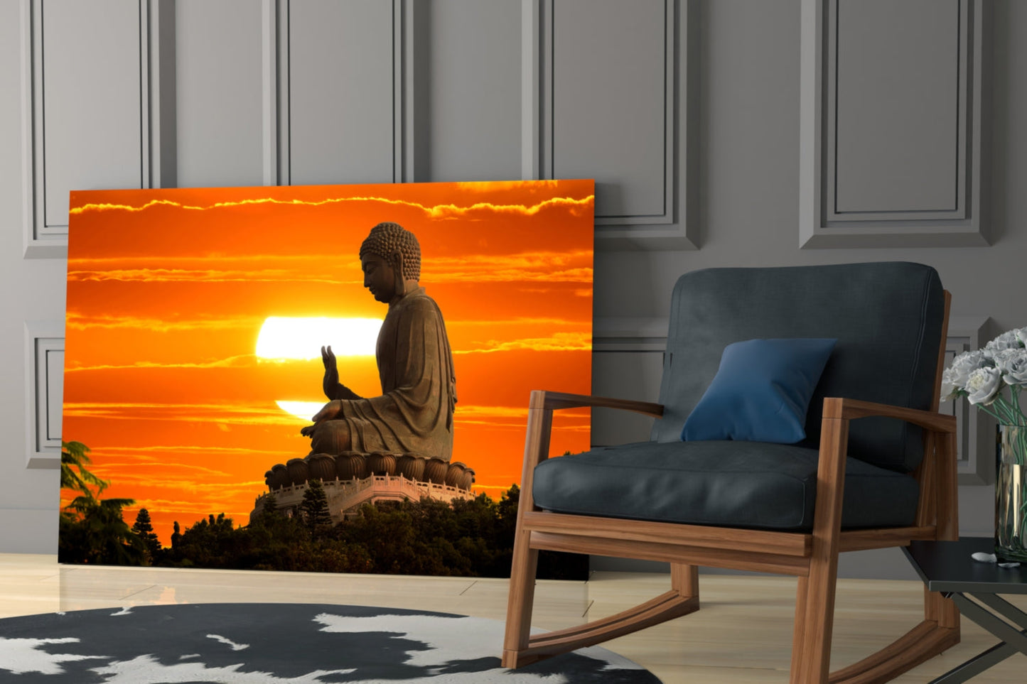 Buddha of Ibiraçu Glass Wall Art
