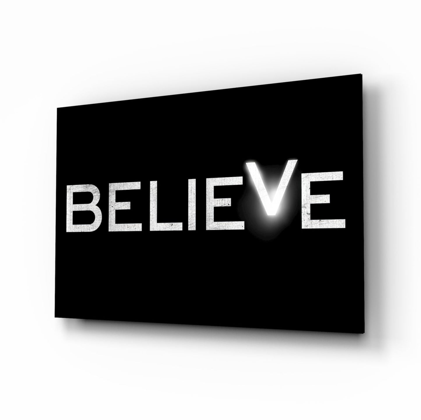 Believe Glass Wall Art-0