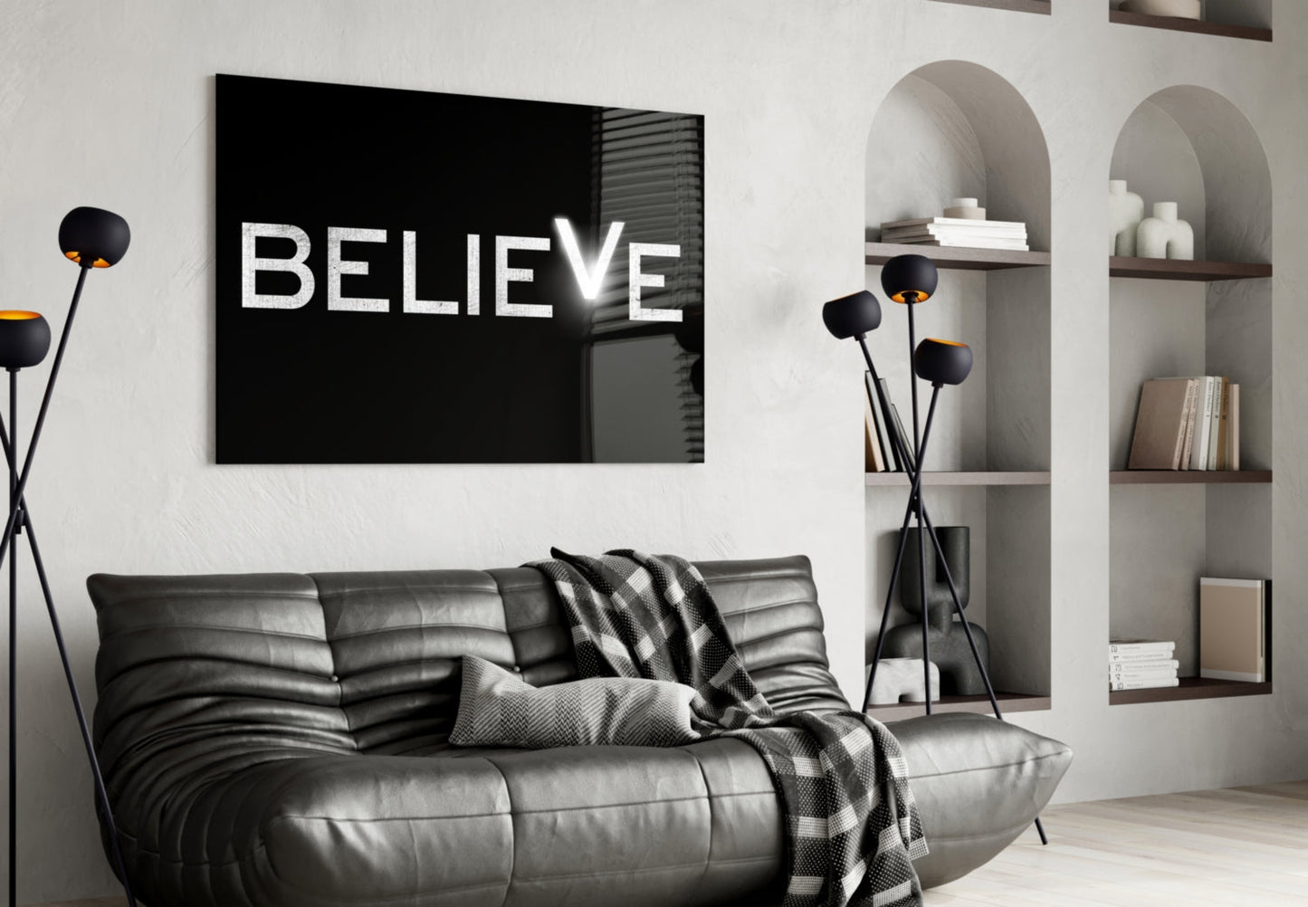 Believe Glass Wall Art-3