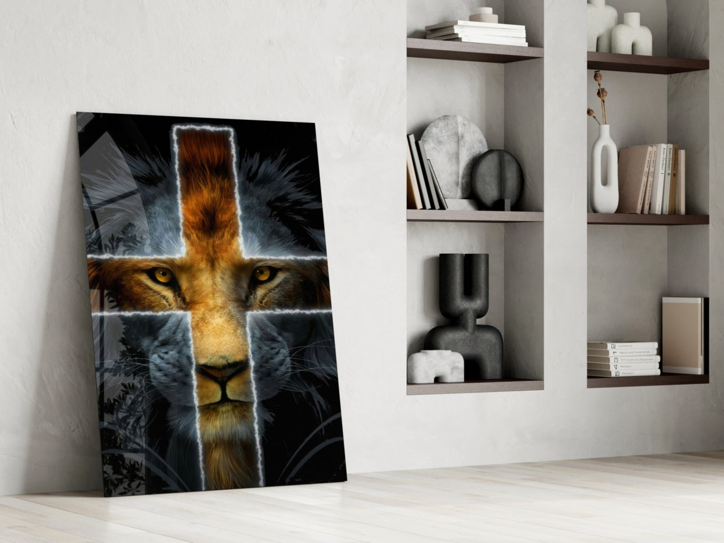 Lion Glass Wall Art