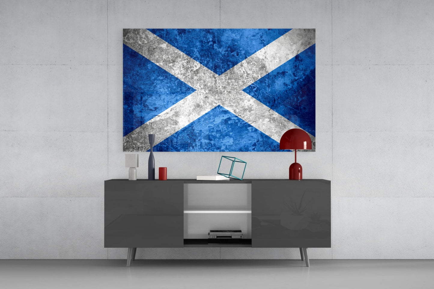 Flag of Scotland Glass Wall Art