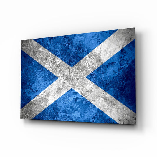 Flag of Scotland Glass Wall Art