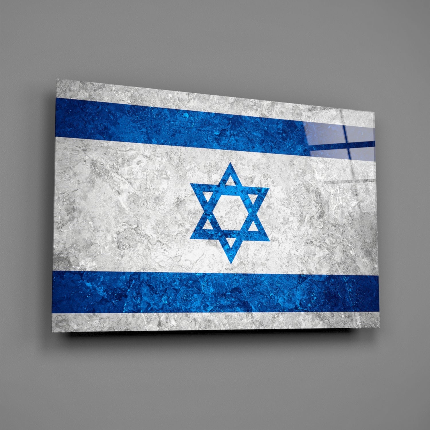 Flag of Israel Glass Wall Art-1