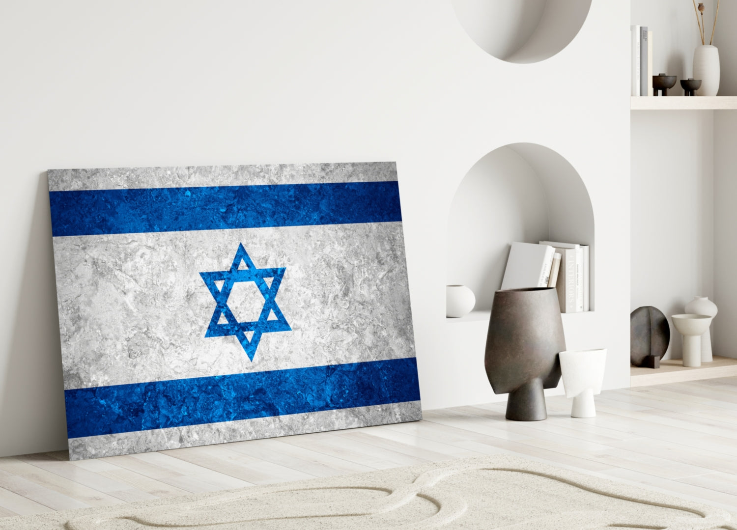 Flag of Israel Glass Wall Art-2