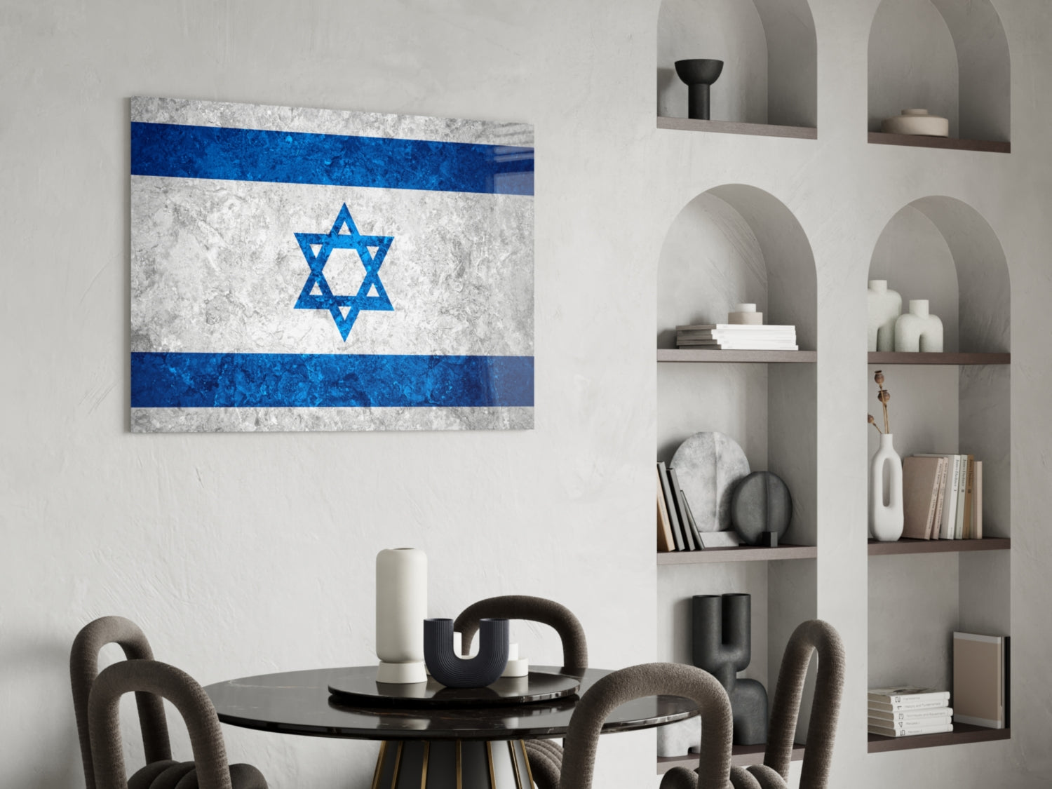 Flag of Israel Glass Wall Art-4