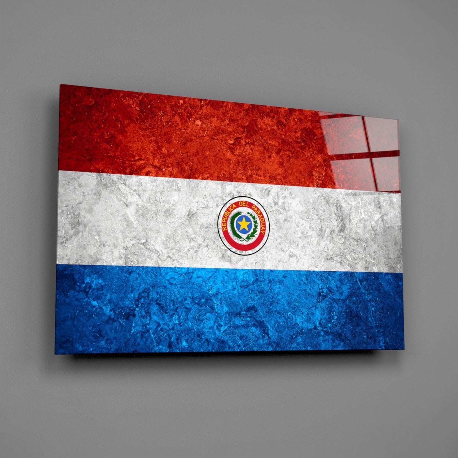 Flag of Paraguay Glass Wall Art-1