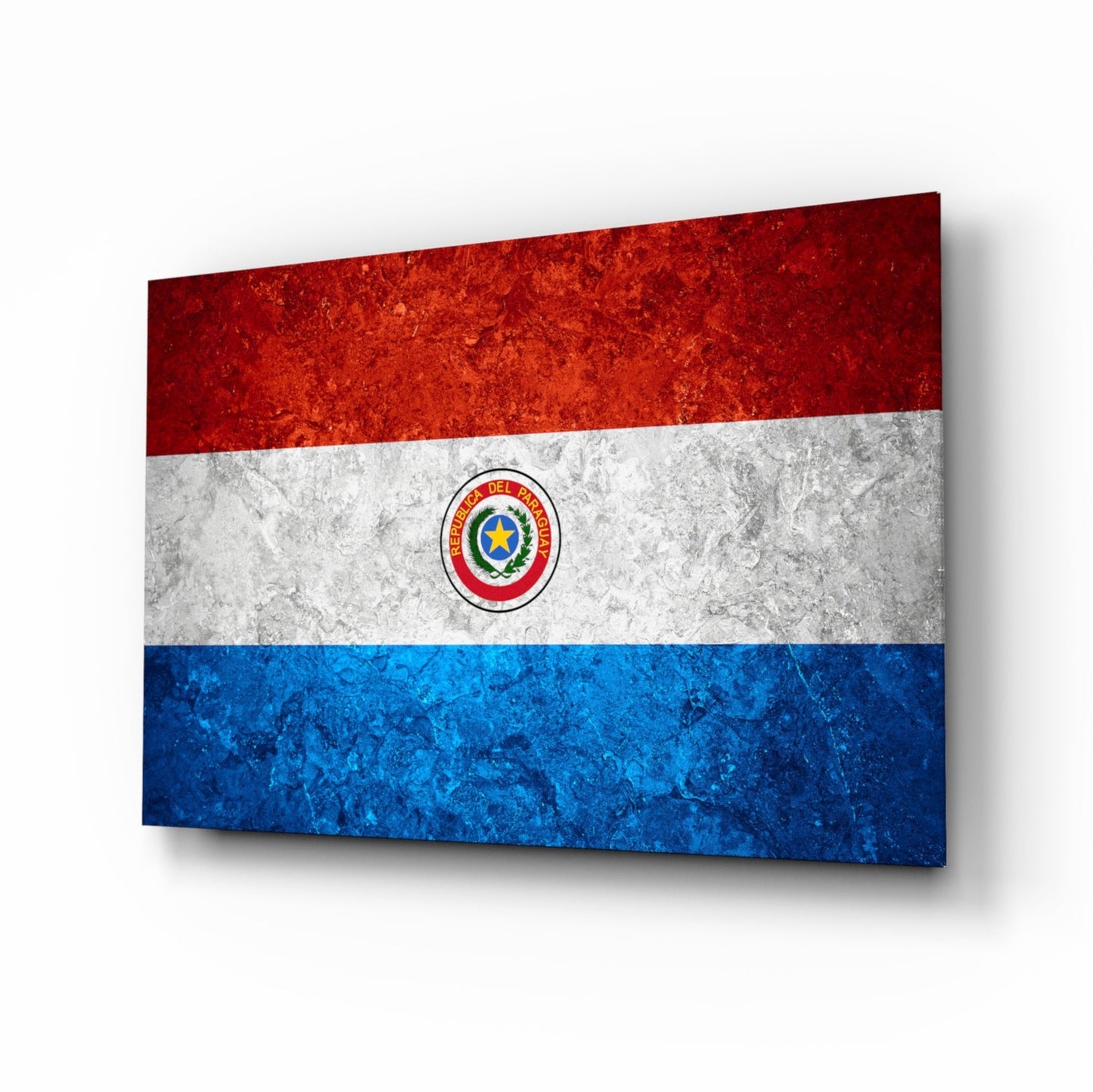 Flag of Paraguay Glass Wall Art-0