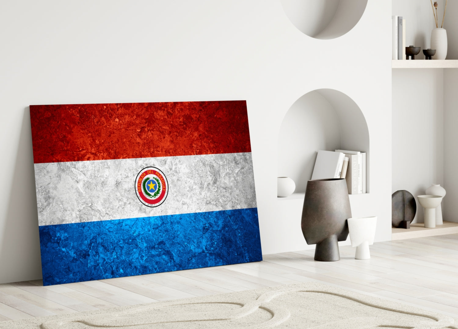 Flag of Paraguay Glass Wall Art-2