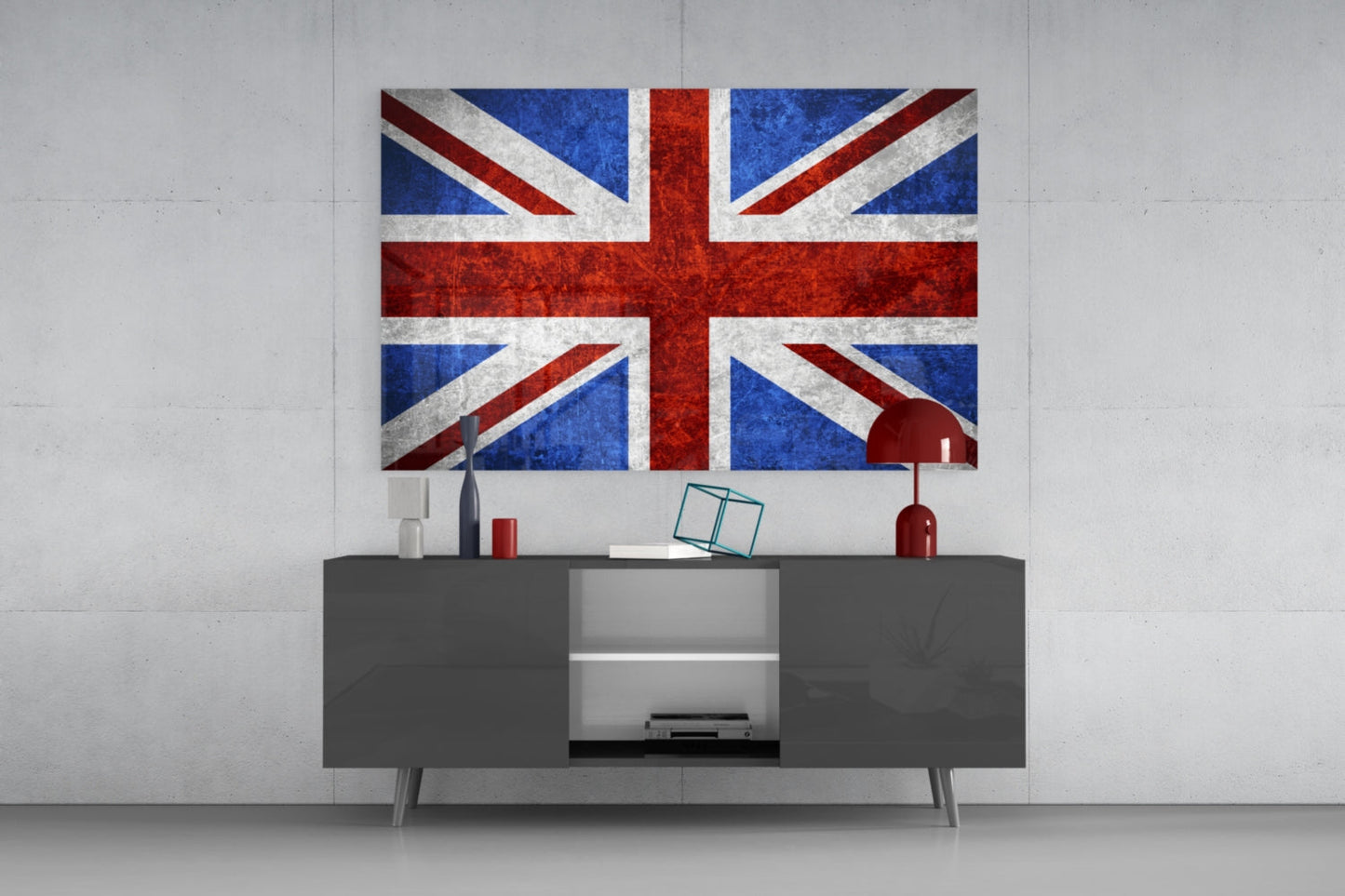 Flag of United Kingdom Glass Wall Art