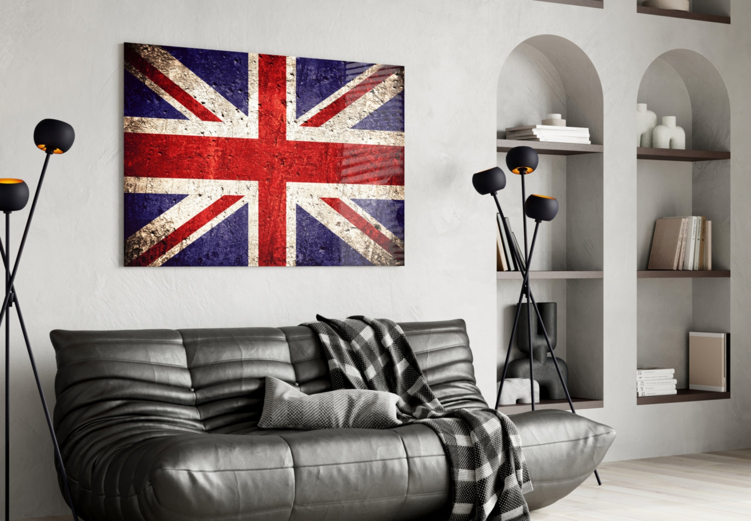 Flag of United Kingdom Glass Wall Art-3