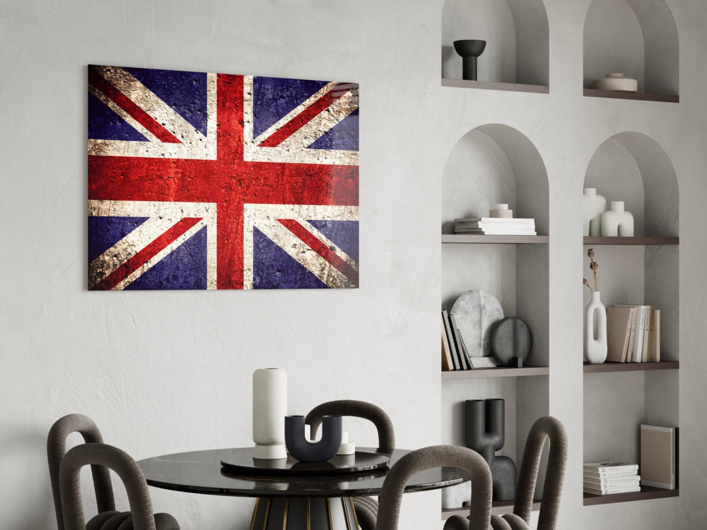 Flag of United Kingdom Glass Wall Art-4