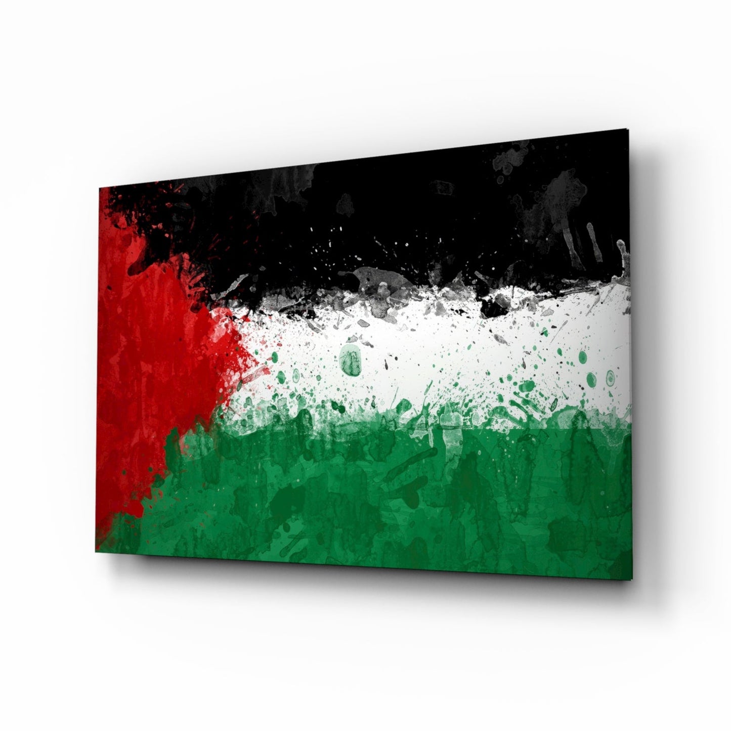 Flag of Palestina Glass Wall Art-0