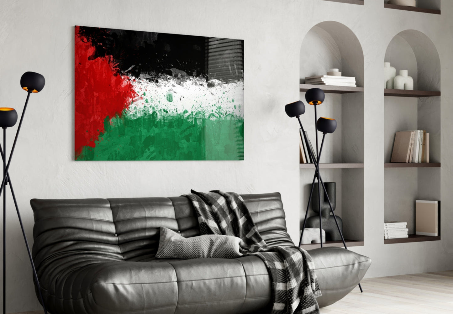 Flag of Palestina Glass Wall Art-3