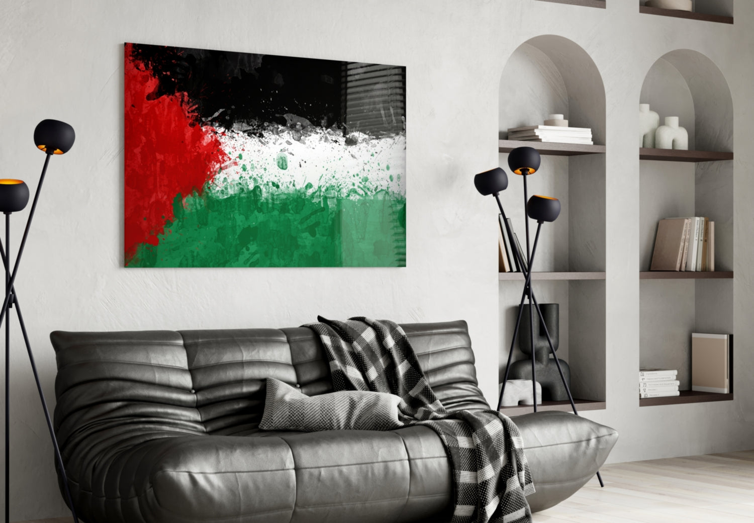 Flag of Palestina Glass Wall Art-3