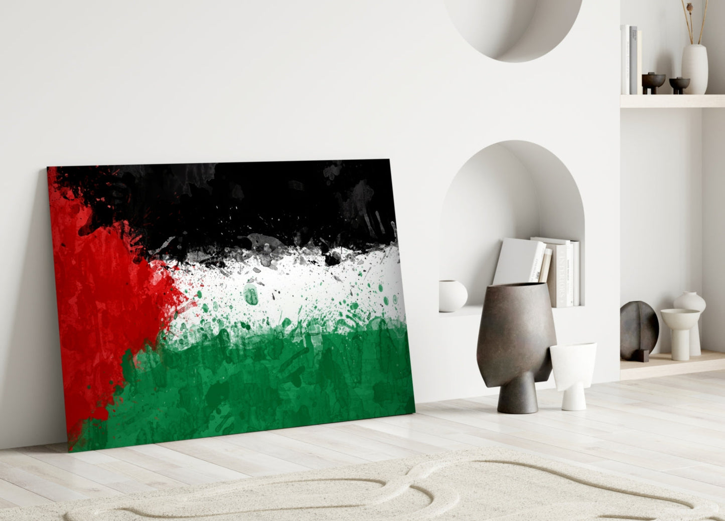 Flag of Palestina Glass Wall Art-2