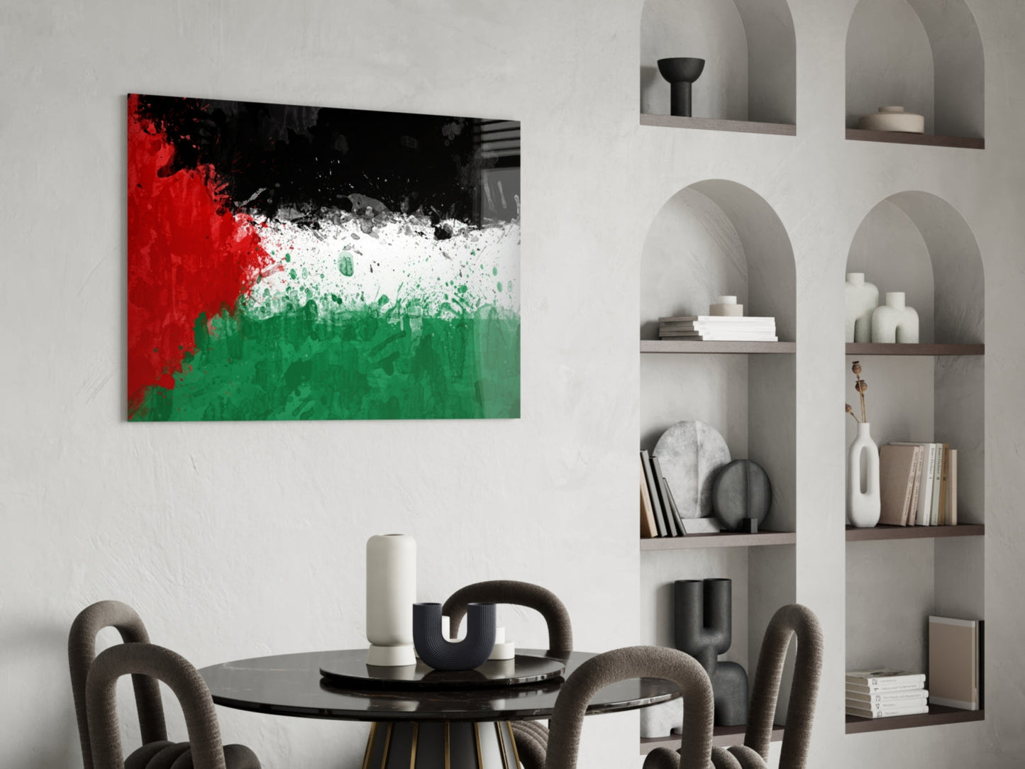 Flag of Palestina Glass Wall Art-4