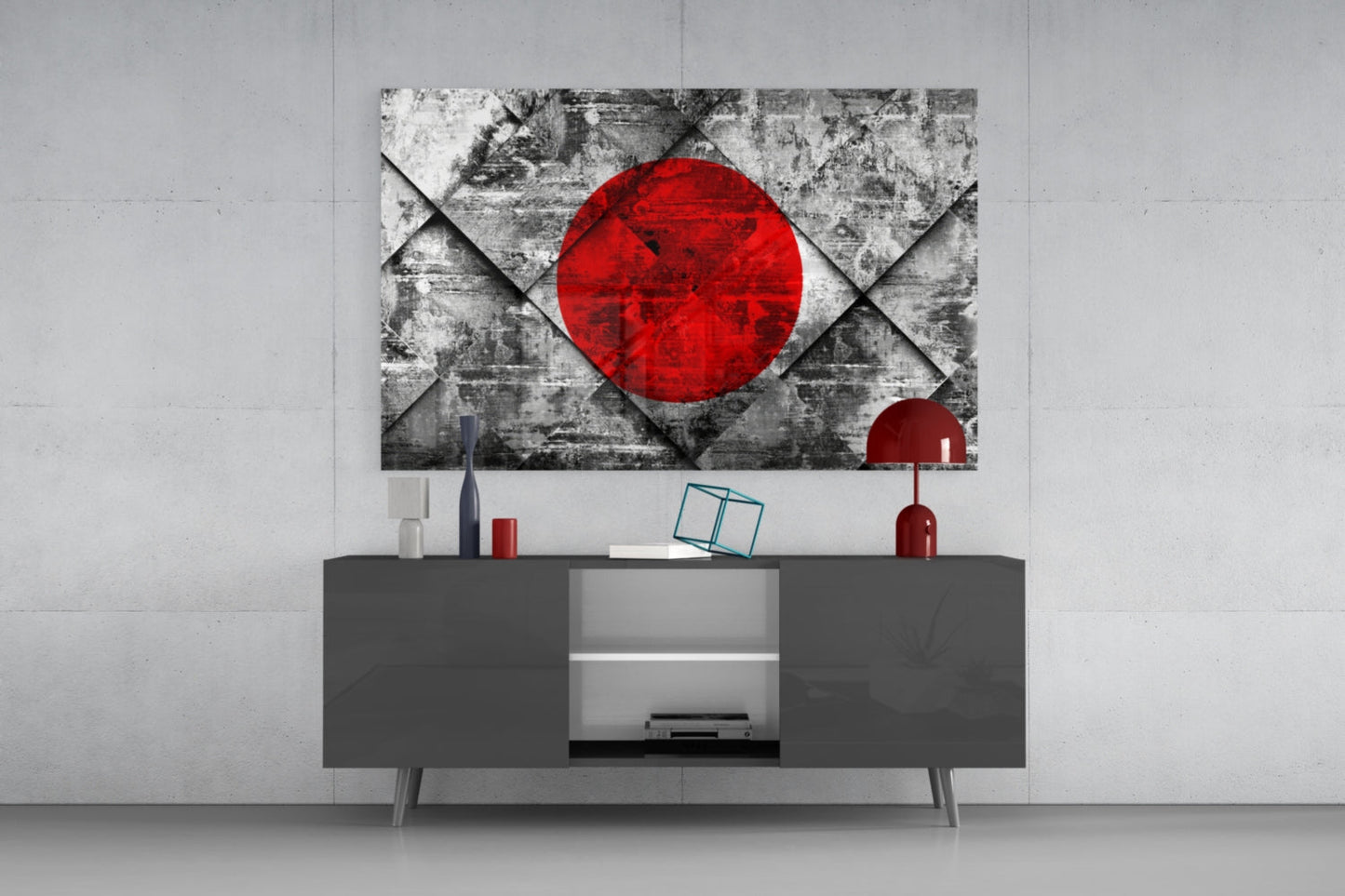 Flag of Japan Glass Wall Art