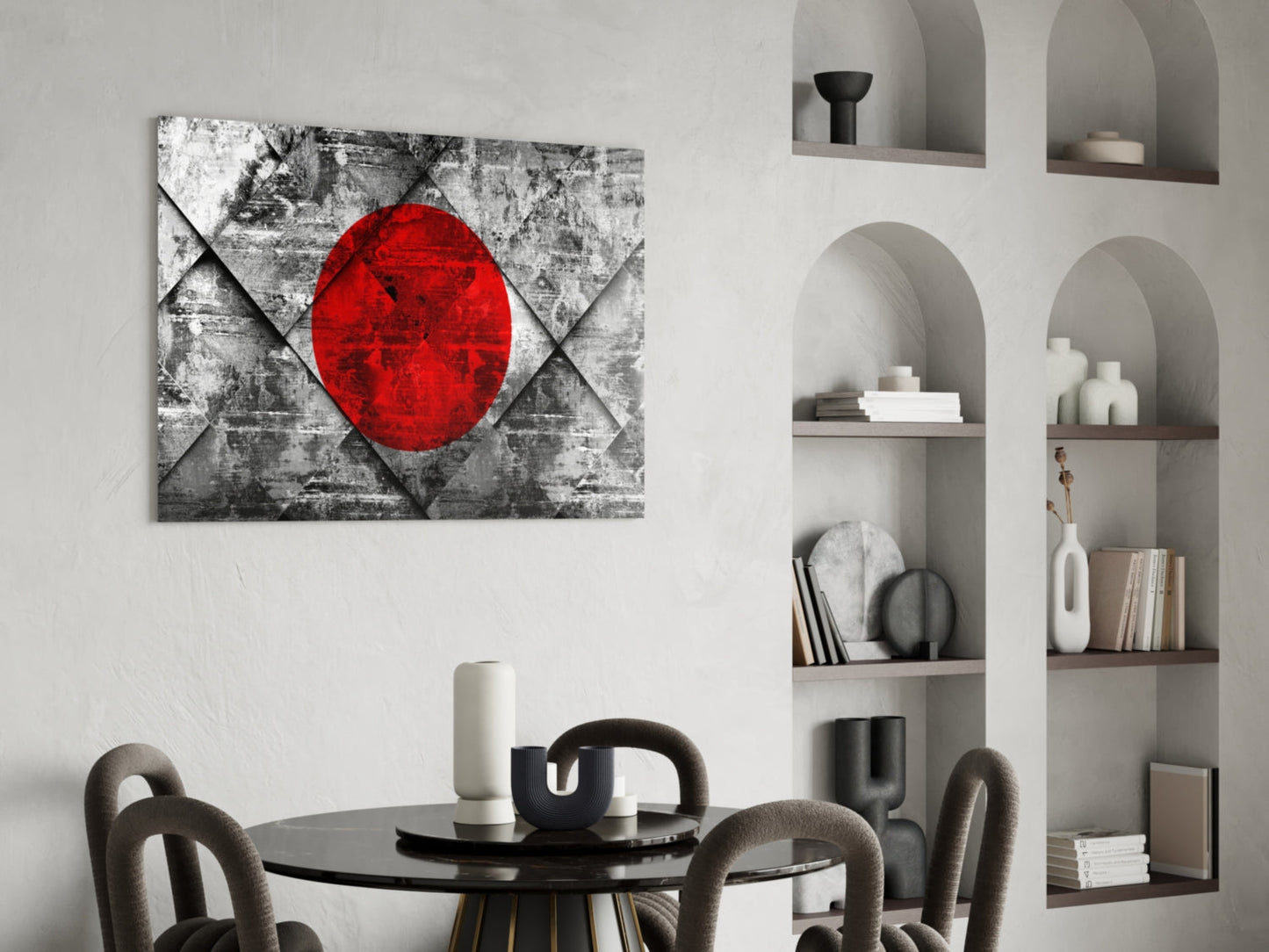 Flag of Japan Glass Wall Art