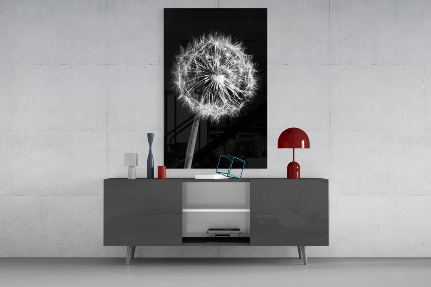 Dandelion Glass Wall Art