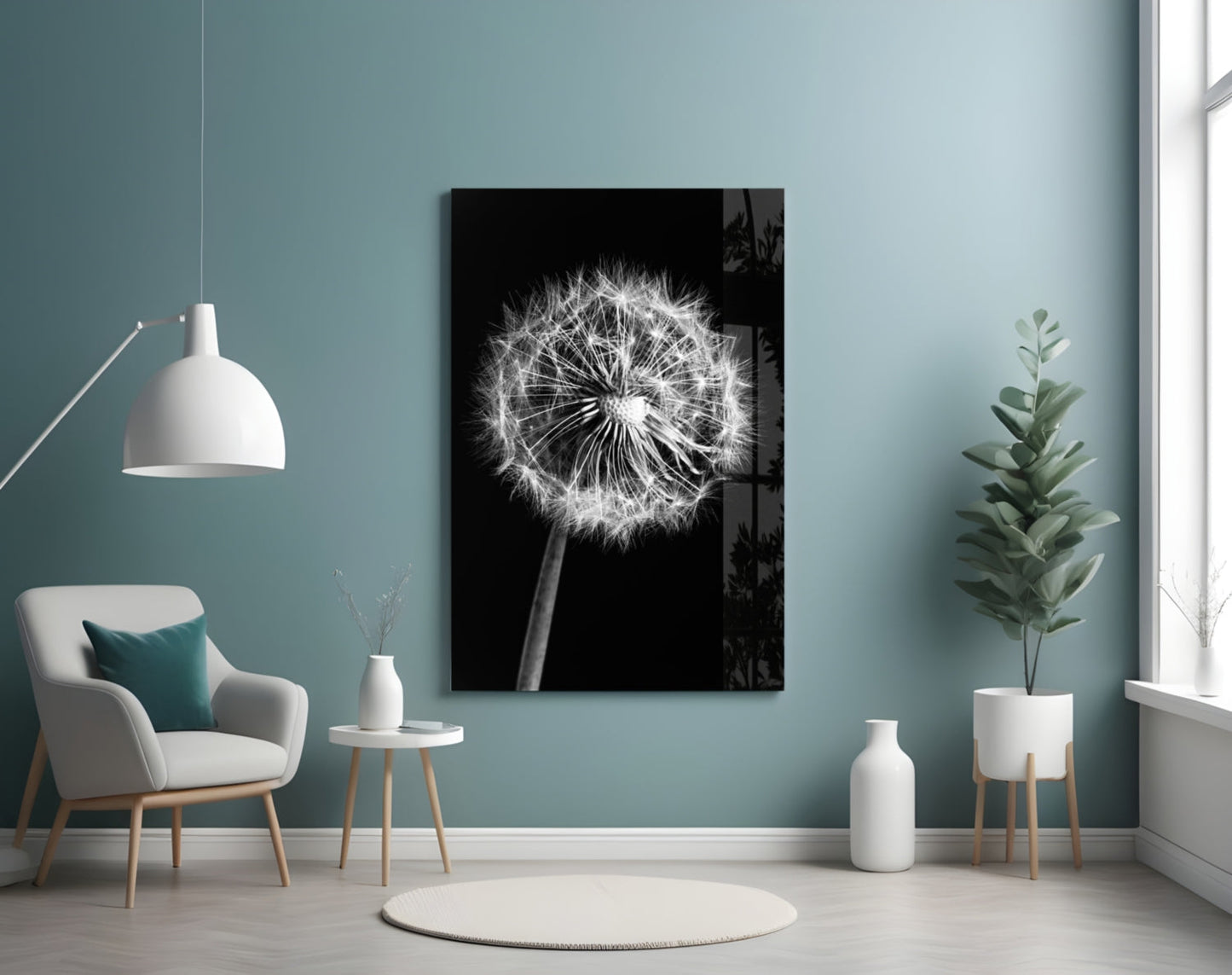Dandelion Glass Wall Art