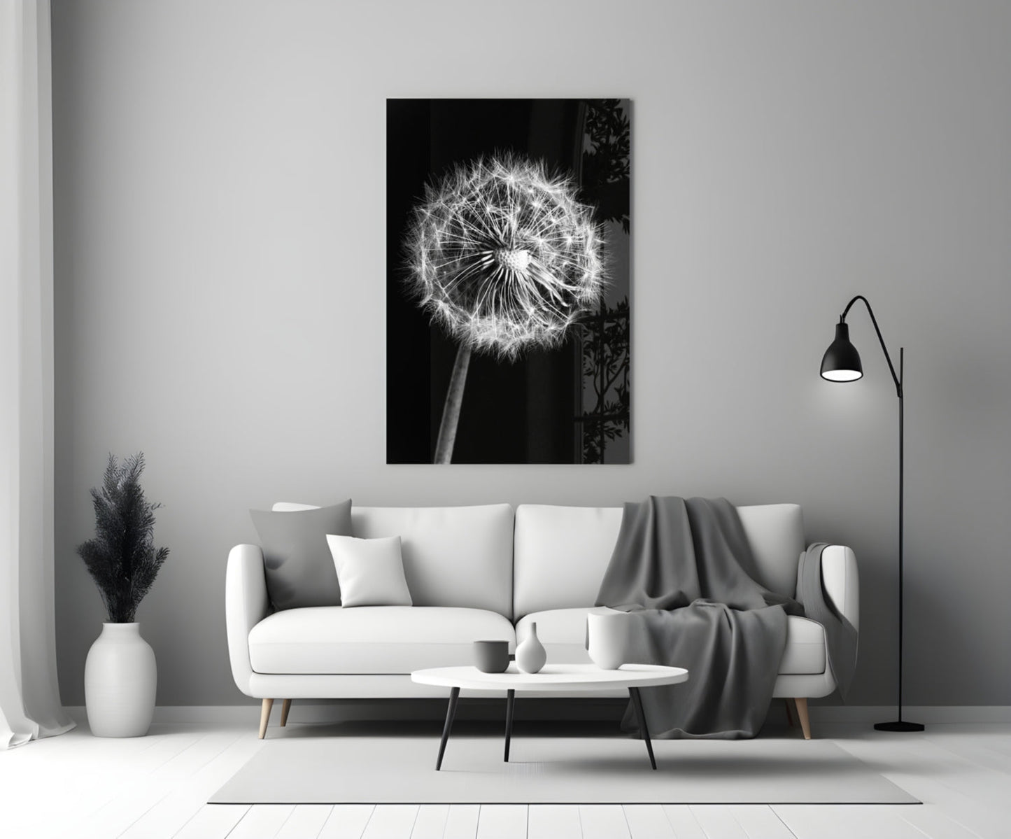 Dandelion Glass Wall Art