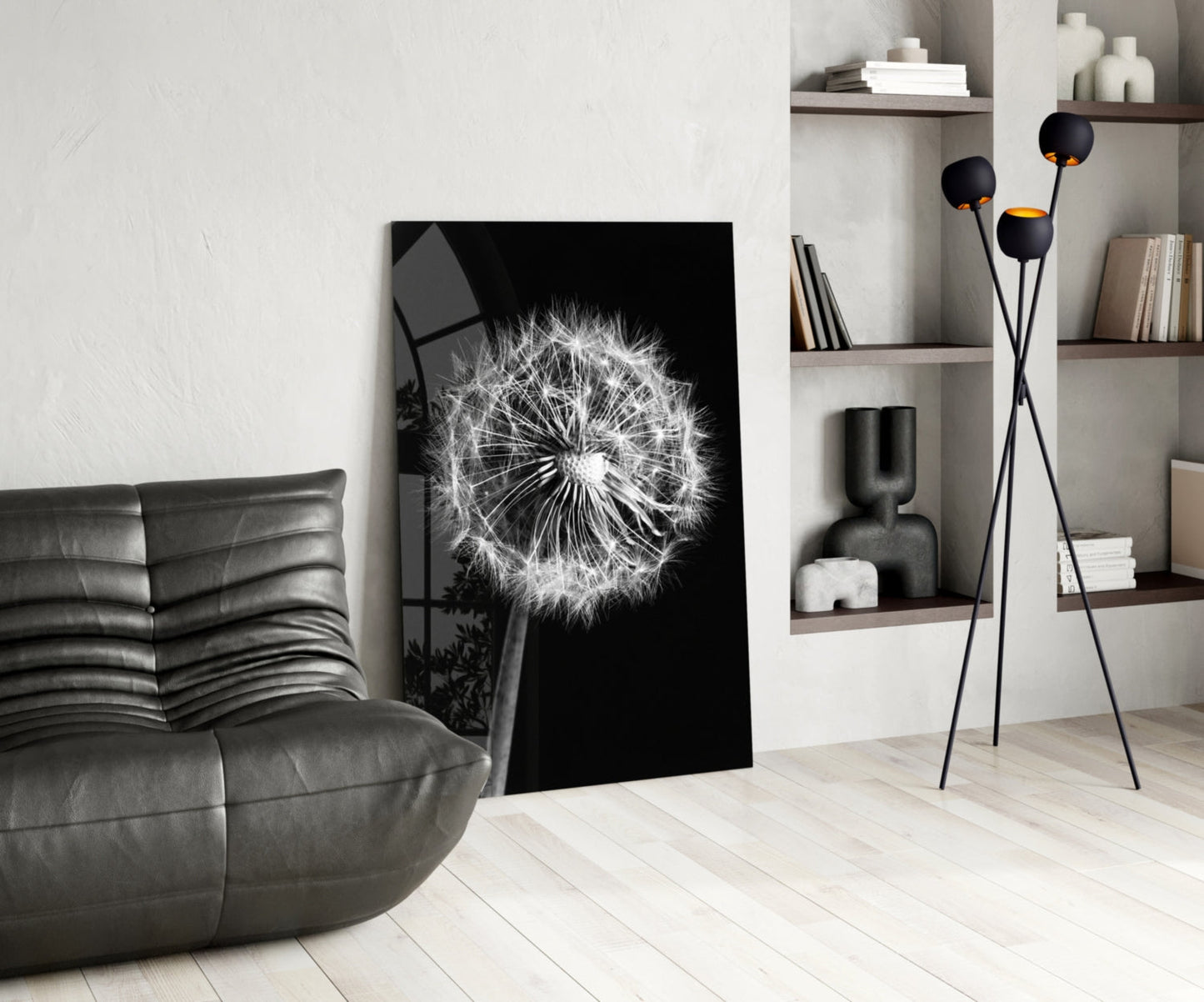 Dandelion Glass Wall Art
