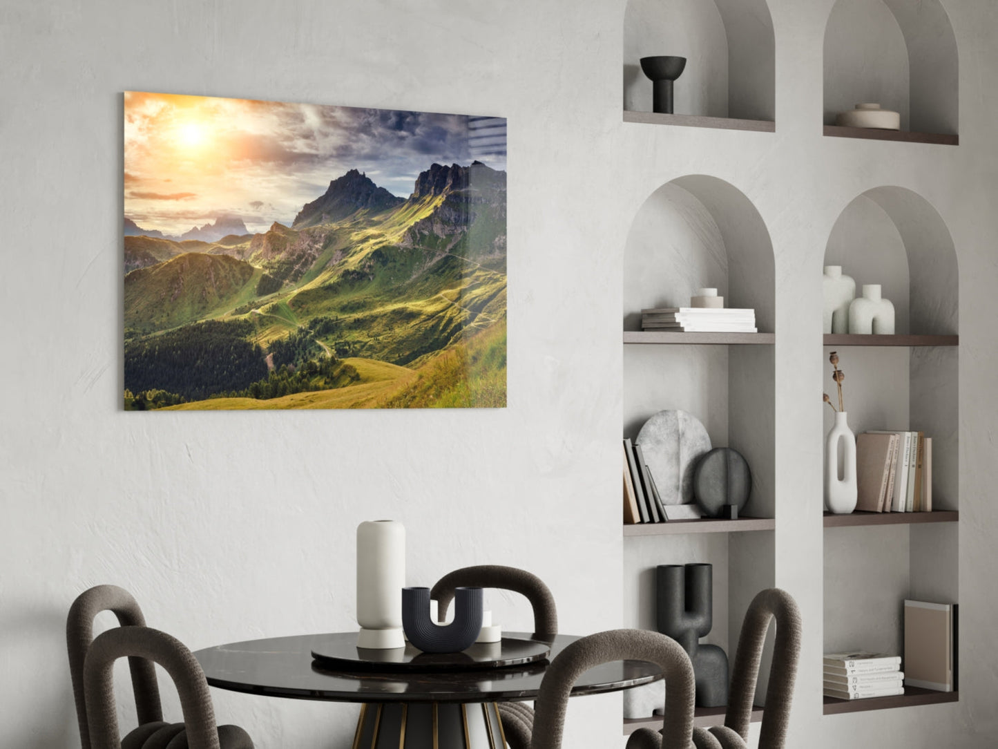 Mountain View Glass Wall Art