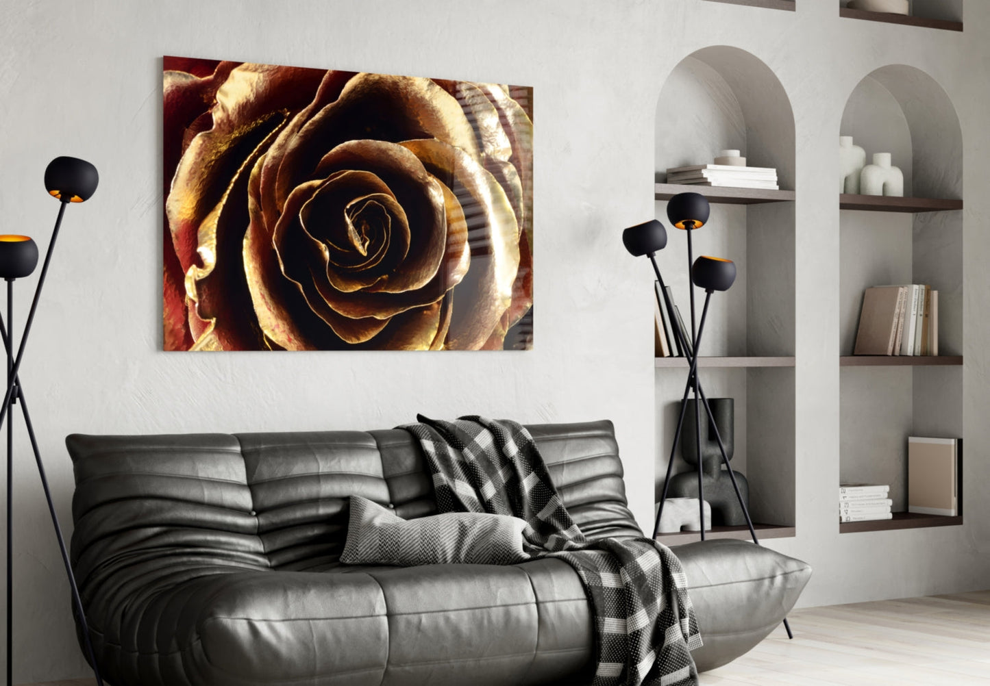 Rose Glass Wall Art