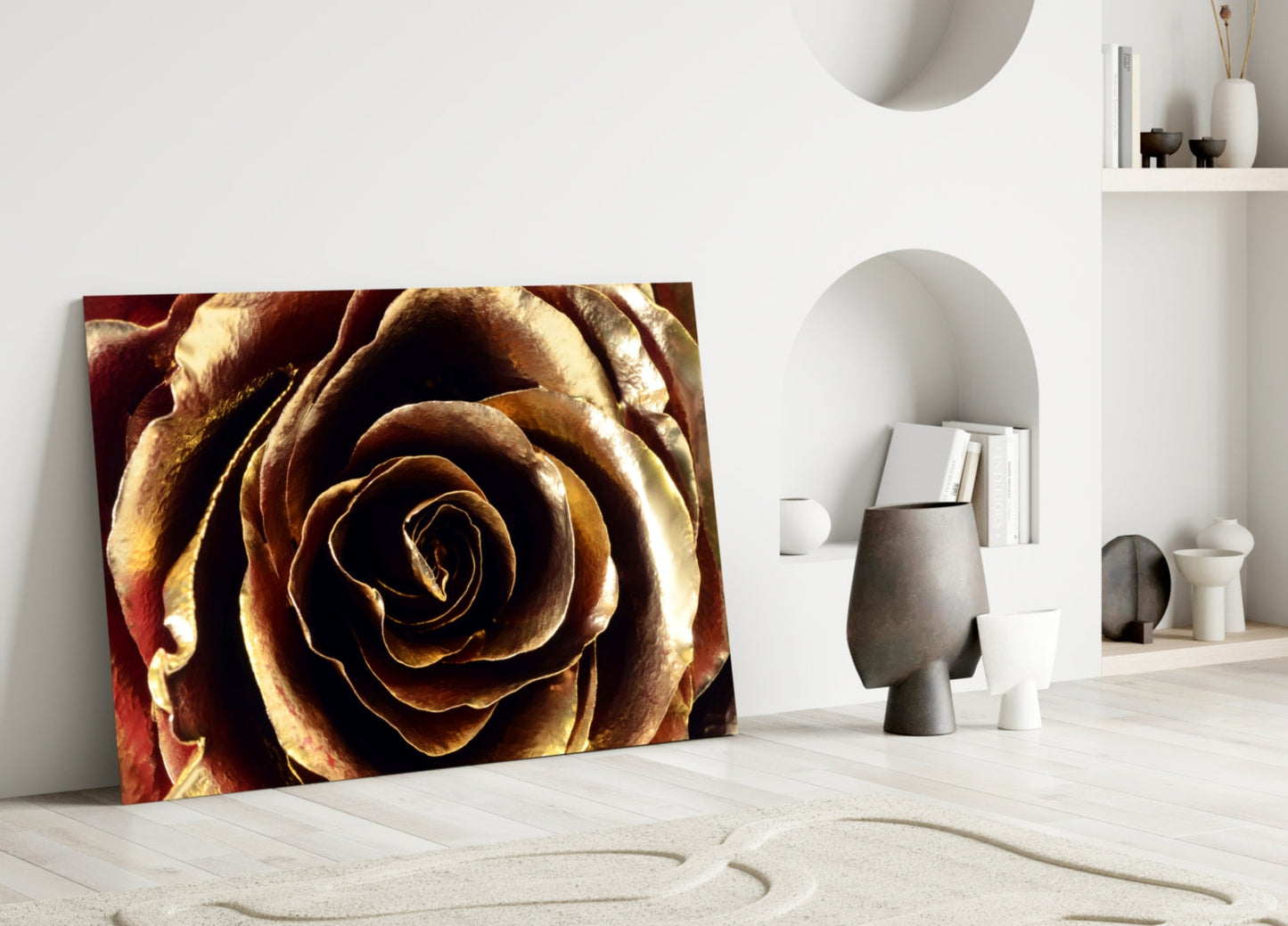 Rose Glass Wall Art