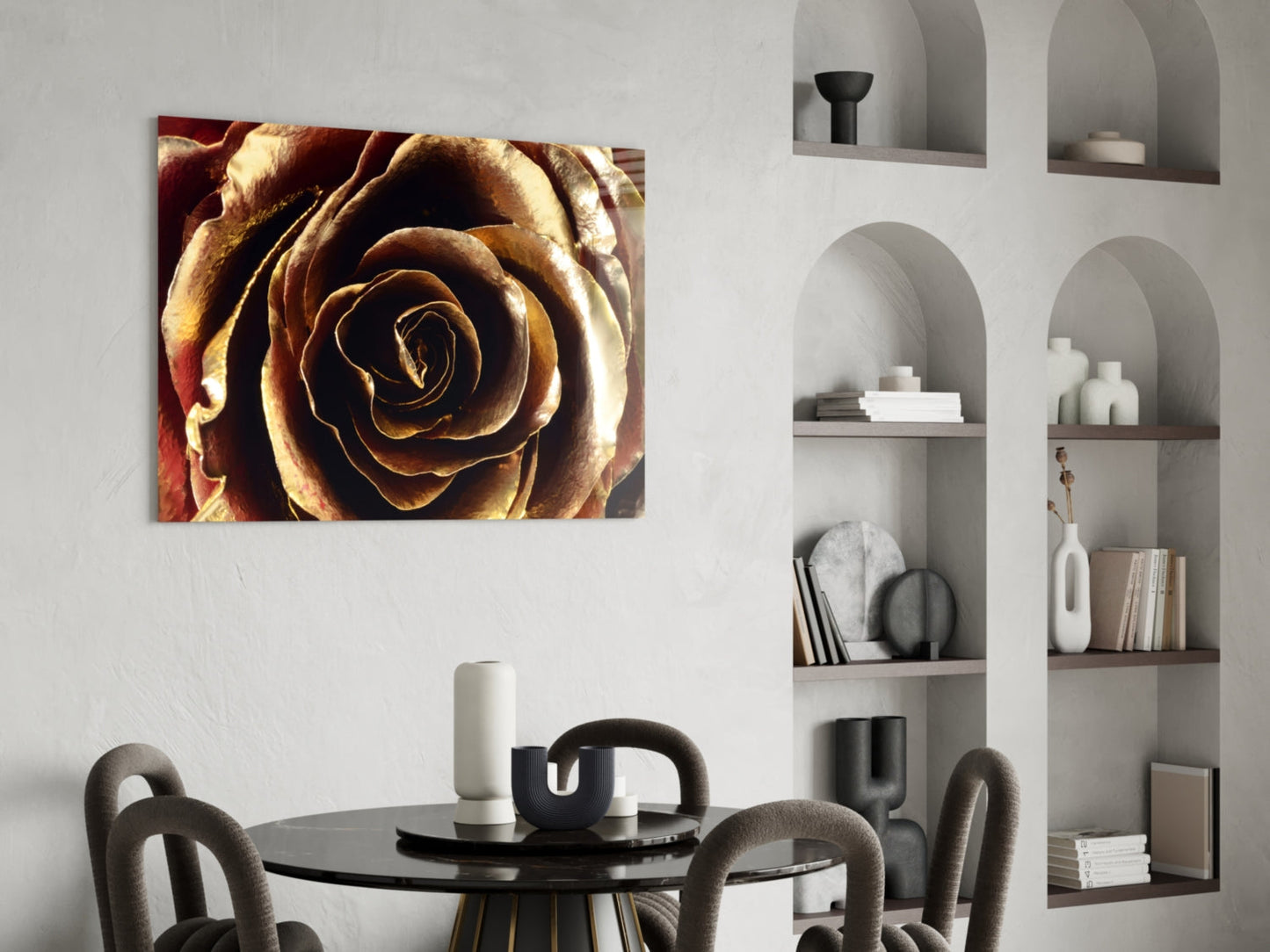 Rose Glass Wall Art