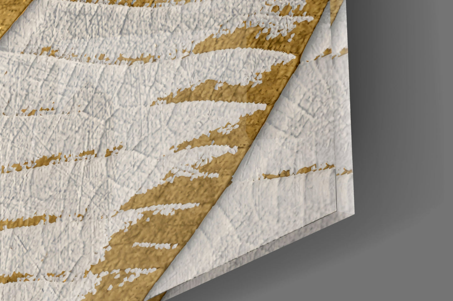 Golden Leaf Glass Wall Art
