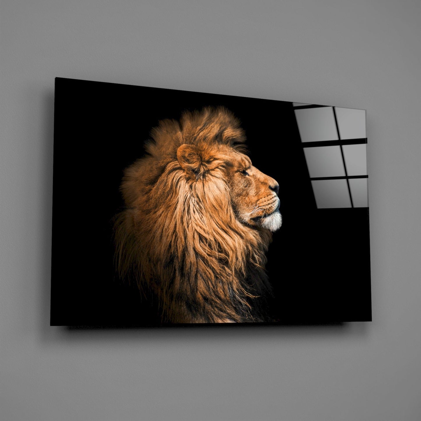 Lion Glass Wall Art