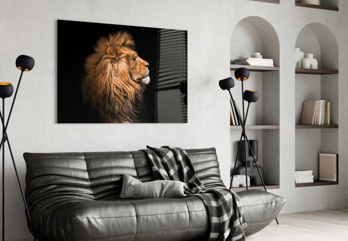 Lion Glass Wall Art